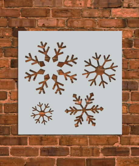 Winter Snowflakes Set Decor Stencil