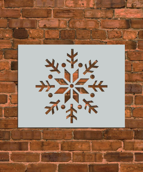 Winter Snowflake Star Stencil