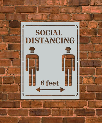 Social Distancing 6 ft Stencil