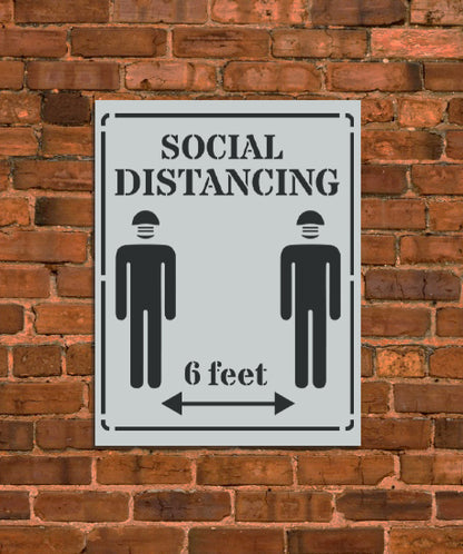 Social Distancing 6 ft Stencil