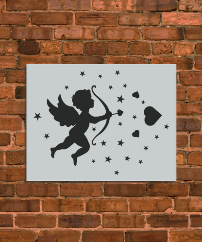 Cupid Hearts Stencil