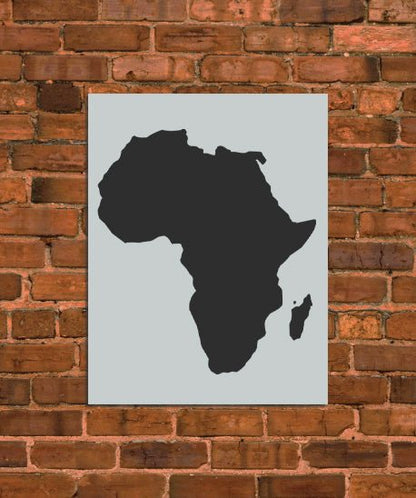 African Continent Map Stencil - INNOVO Stencils