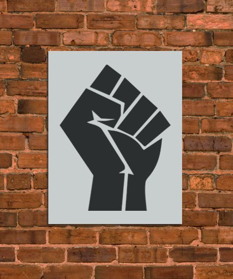 Black Lives Matter Fist Stencil - INNOVO Stencils