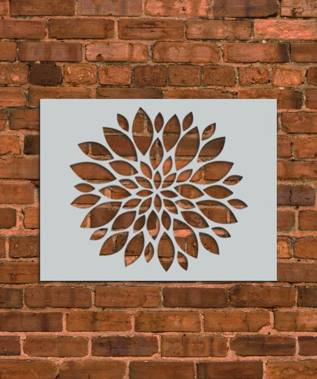 Chrysanthemum Petals Stencil - INNOVO Stencils