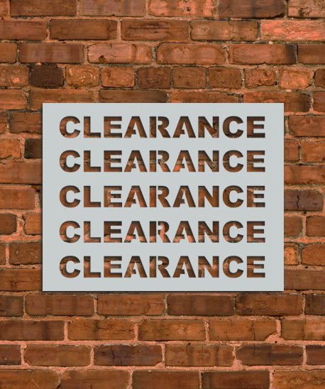 Clearance Sign Stencil - INNOVO Stencils