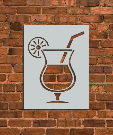 Cocktail Drink Stencil - INNOVO Stencils