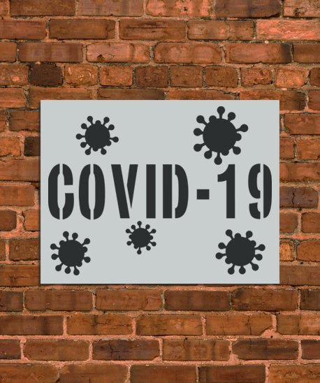 Covid - 19 Sign Stencil - INNOVO Stencils