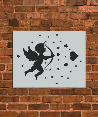 Cupid Hearts Stencil - INNOVO Stencils