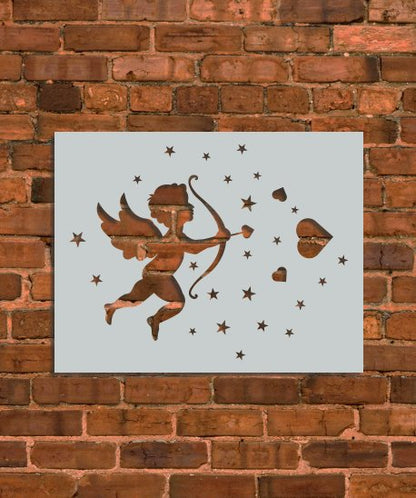 Cupid Hearts Stencil - INNOVO Stencils