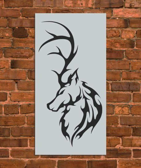 Deer Tribal Decoration Stencil - INNOVO Stencils