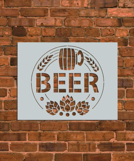 Draft Beer Sign Stencil - INNOVO Stencils