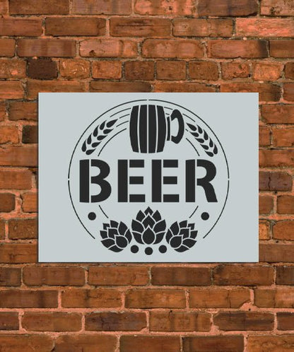 Draft Beer Sign Stencil - INNOVO Stencils