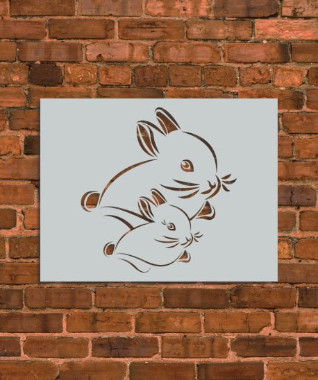 Easter Bunnies Stencil - INNOVO Stencils