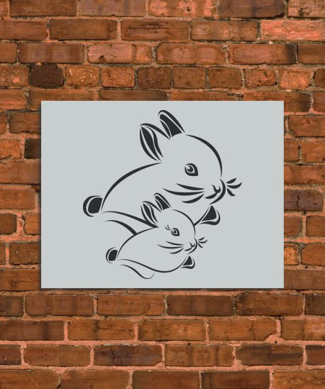 Easter Bunnies Stencil - INNOVO Stencils