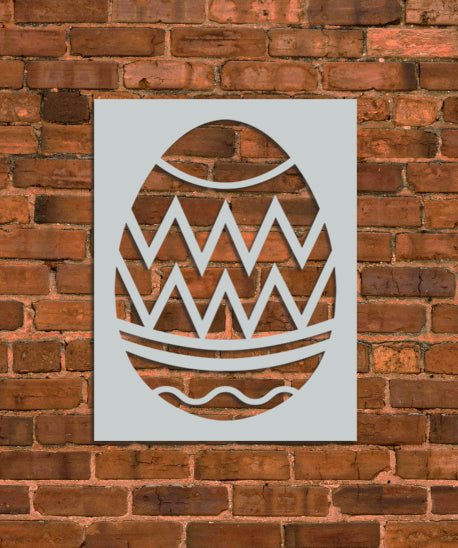 Easter Egg Spikes Stencil - INNOVO Stencils