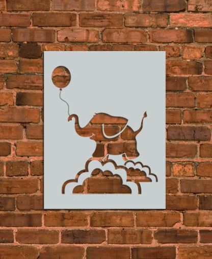 Elephant & Balloon Stencil - INNOVO Stencils