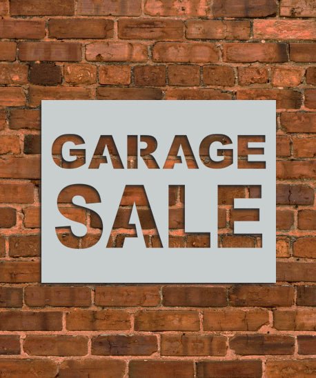 Garage Sale Sign Stencil - INNOVO Stencils