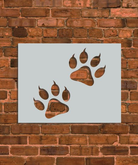 Grizzly Bear Paws Stencil - INNOVO Stencils