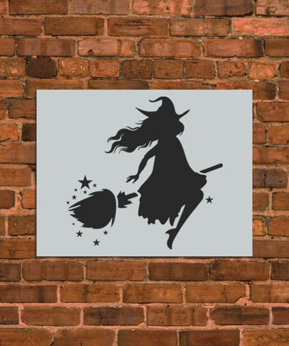 Halloween Magic Witch Stencil - INNOVO Stencils