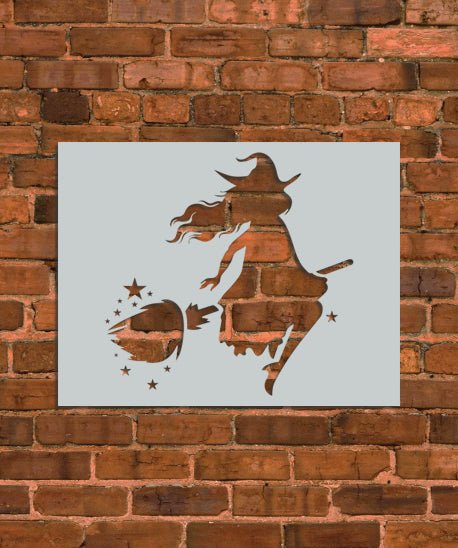 Halloween Magic Witch Stencil - INNOVO Stencils