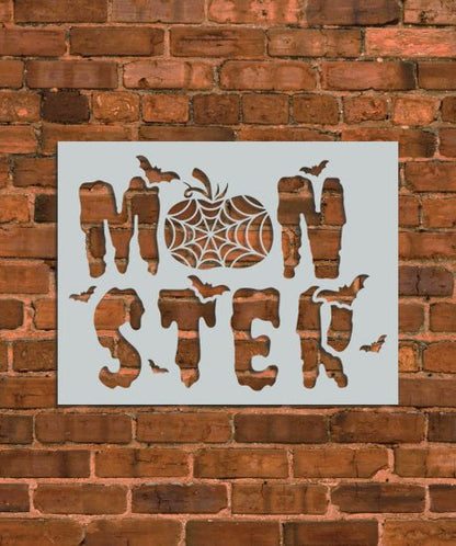 Halloween Monster Sign Stencil - INNOVO Stencils