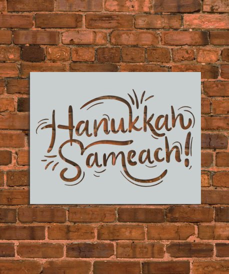 Hanukkah Sameach Stencil - INNOVO Stencils