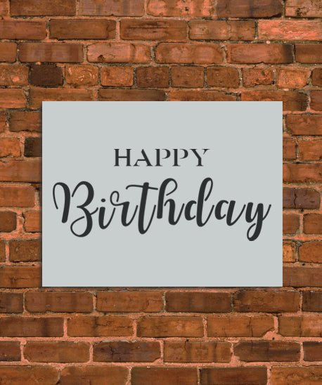 Happy Birthday Sign Stencil - INNOVO Stencils