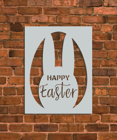 Happy Easter Egg Bunny Stencil - INNOVO Stencils