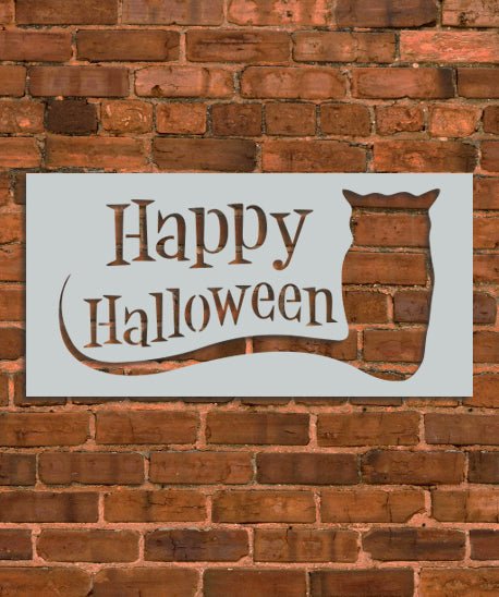 Happy Halloween Sign Stencil - INNOVO Stencils