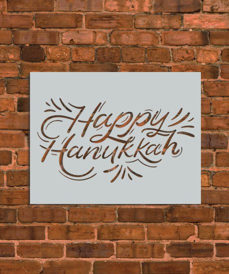 Happy Hanukkah Stencil - INNOVO Stencils