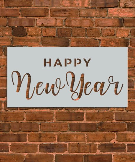 Happy New Years Stencil - INNOVO Stencils