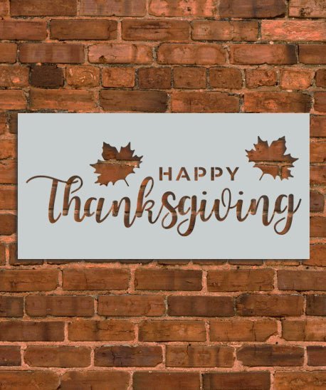 Happy Thanksgiving Decoration Stencil - INNOVO Stencils