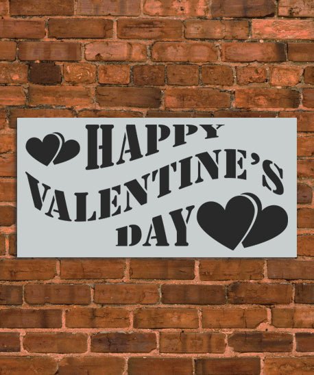 Happy Valentine's Day Stencil - INNOVO Stencils