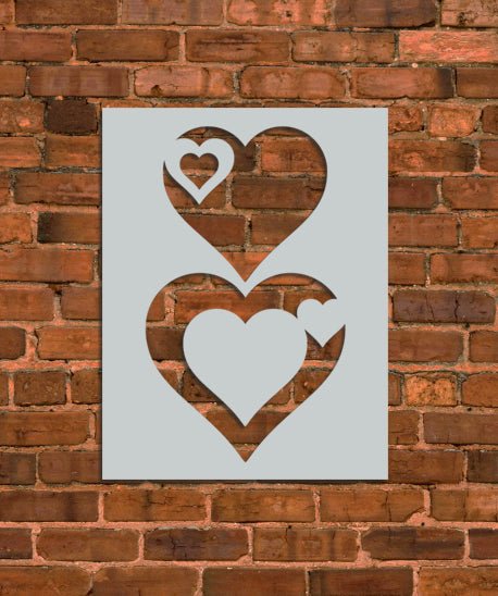 Hearts Valentine's Stencil - INNOVO Stencils