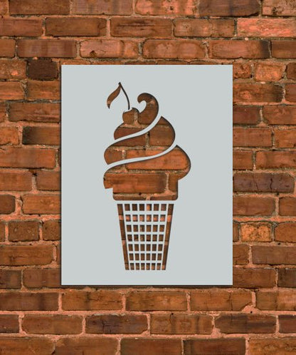 Ice Cream Cone Stencil - INNOVO Stencils