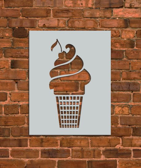 Ice Cream Cone Stencil - INNOVO Stencils