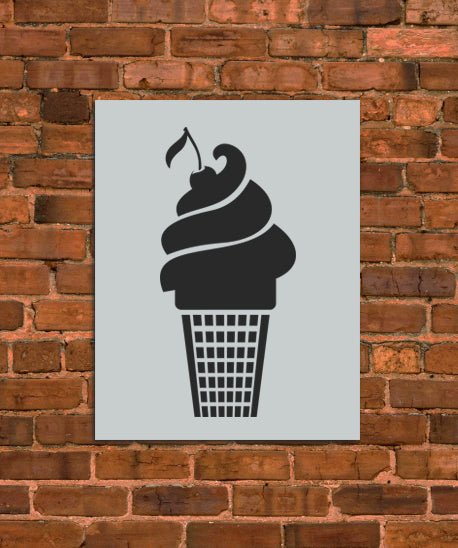 Ice Cream Cone Stencil - INNOVO Stencils