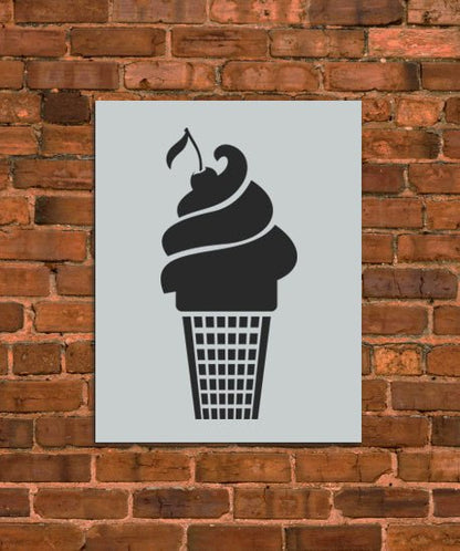 Ice Cream Cone Stencil - INNOVO Stencils