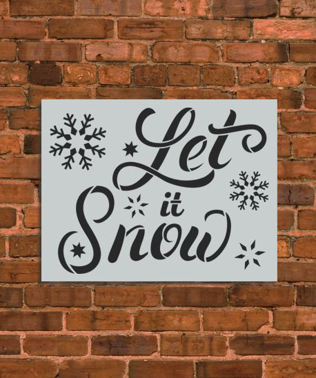 Let it Snow Stencil - INNOVO Stencils