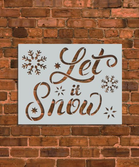 Let it Snow Stencil - INNOVO Stencils