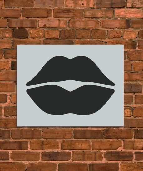 Lips Kiss Stencil - INNOVO Stencils