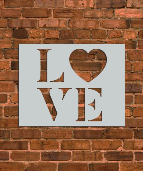 Love Heart Sign Stencil - INNOVO Stencils