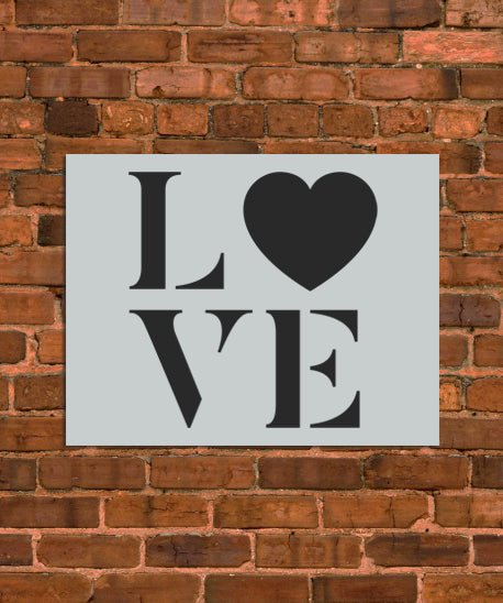 Love Heart Sign Stencil - INNOVO Stencils