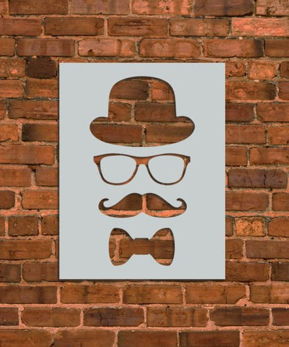 Man Disguise Stencil - INNOVO Stencils