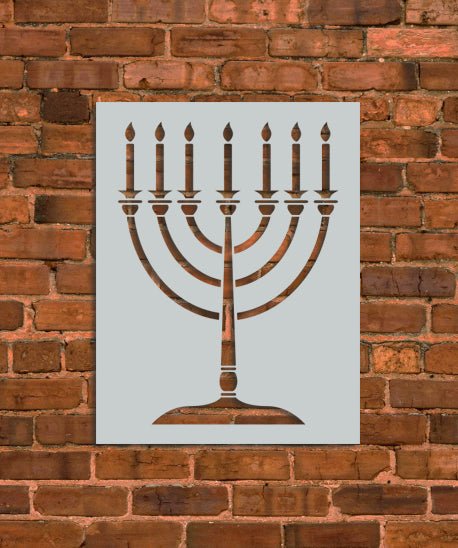 Menorah 7 Candles Stencil - INNOVO Stencils