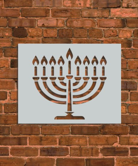 Menorah 9 Candles Stencil - INNOVO Stencils